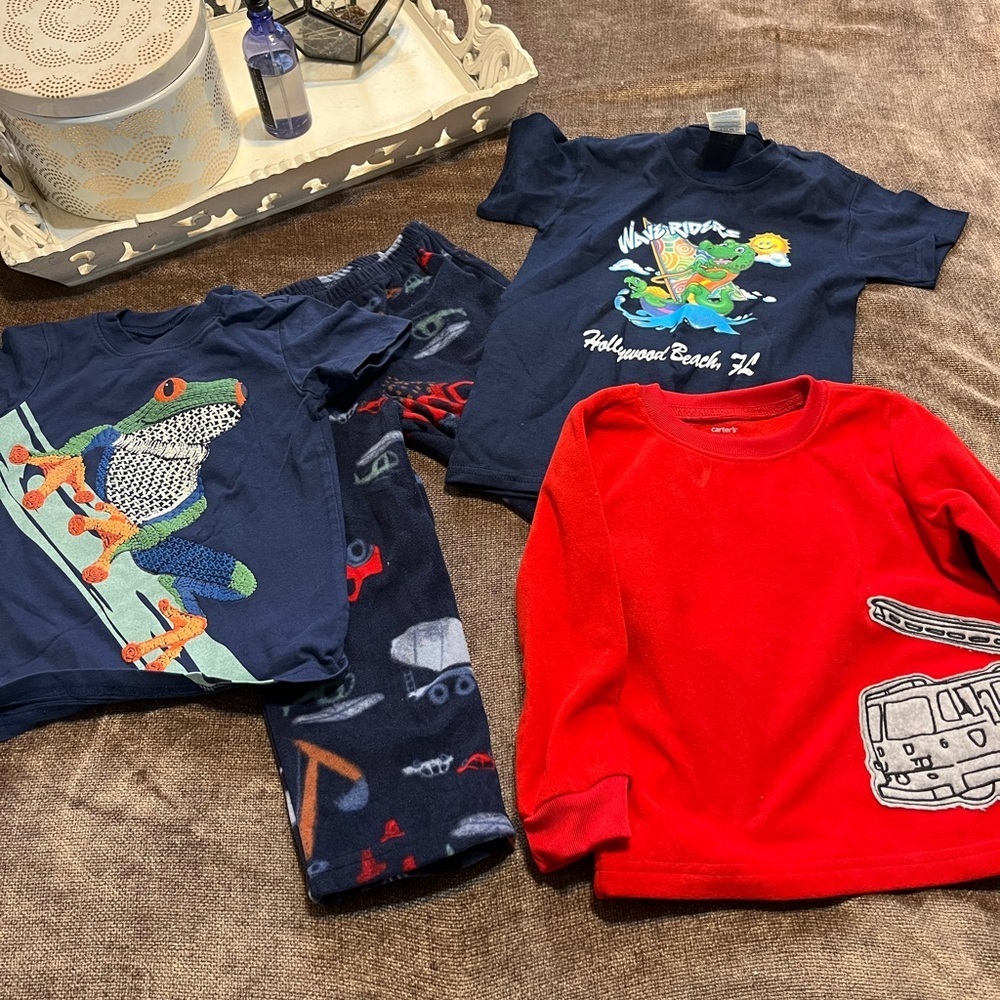 Bundle of Kids' Graphic T-Shirts and Pajama Set - Size 2T and 3T